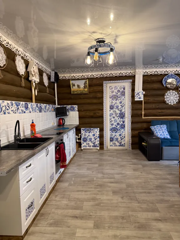 Дом в русском стиле Гжель