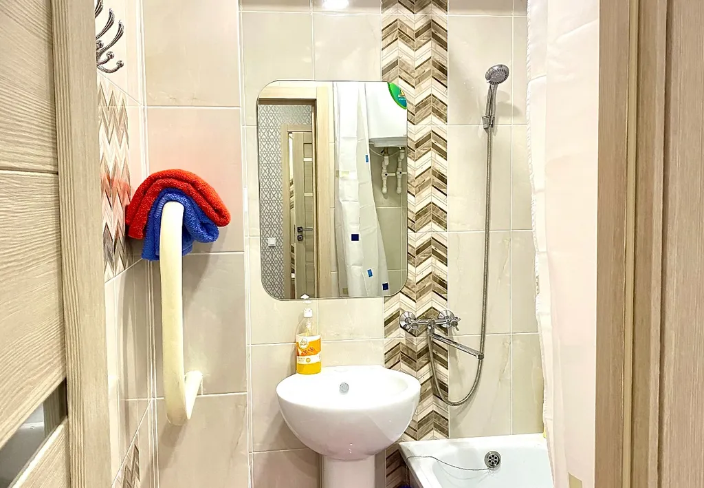 Пентхаус с видом на город. Круглая кровать+ диван