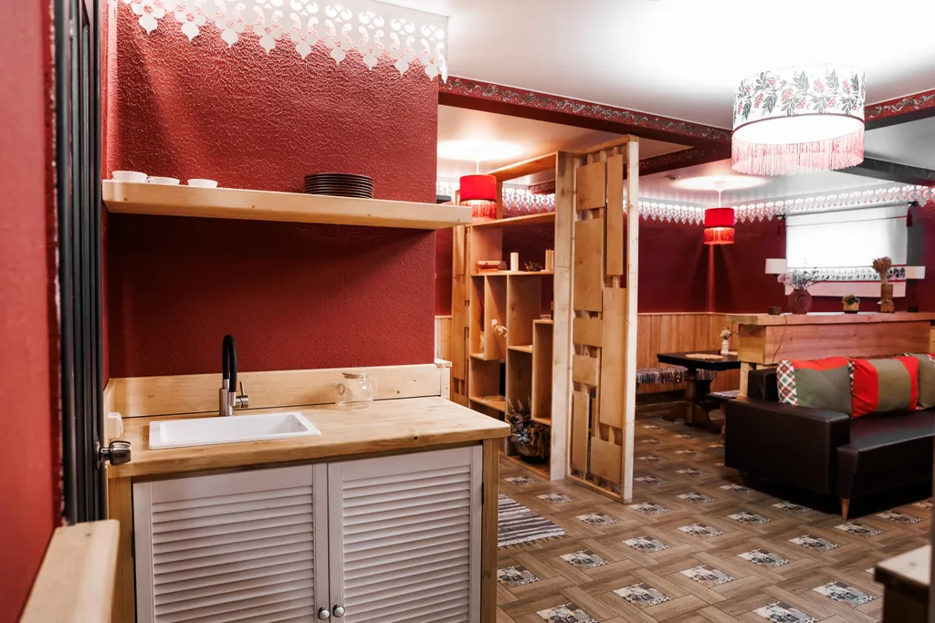 Коттедж с баней на дровах и купелью