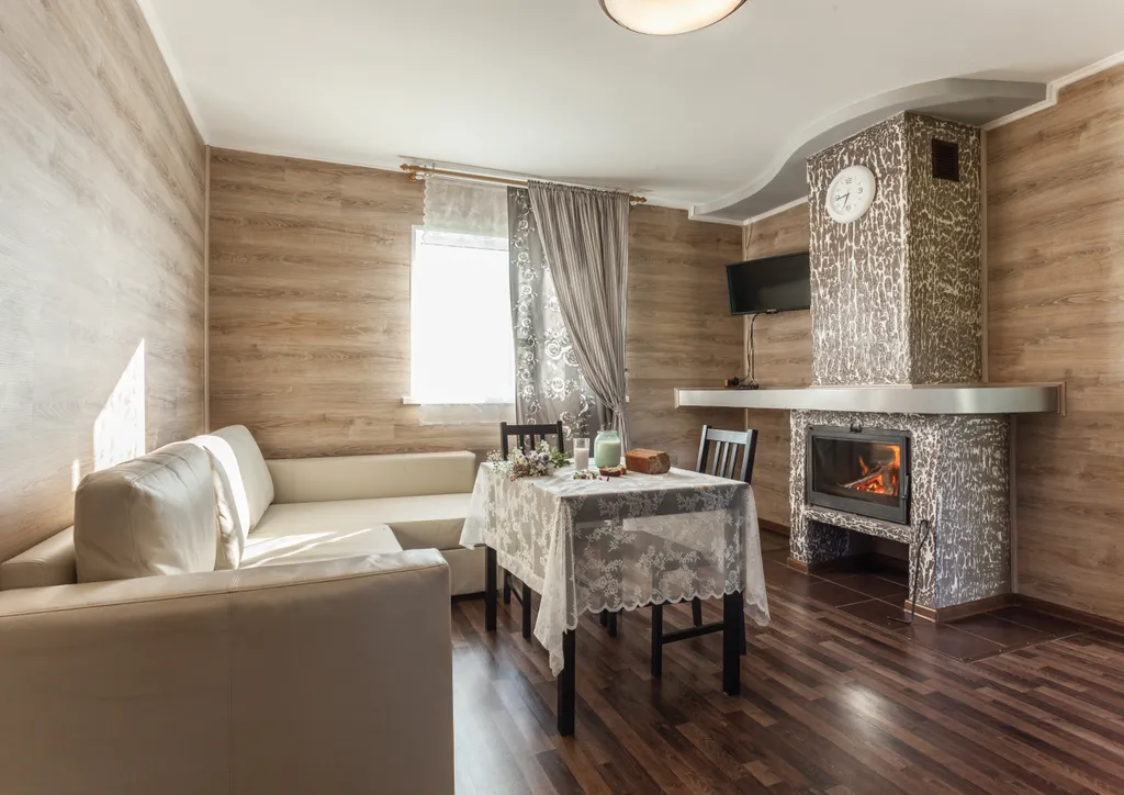 Двухкомнатные апартаменты с персональной баней, камином и террасой