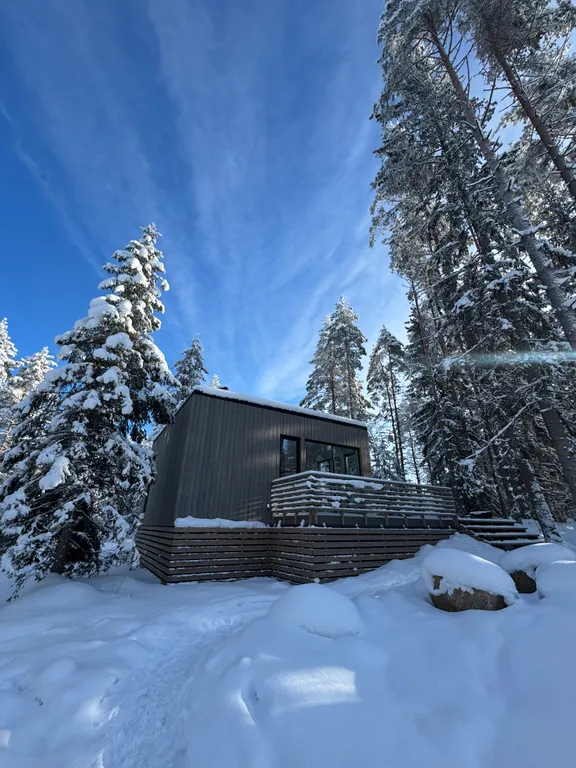 Дом в лесу рядом с озером