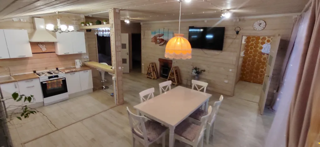 Дом Жемчужный с баней и купелью на первой линии базы «Онегинхутор»