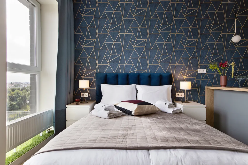 Квартира Квартира Уютная студия Синяя с панорамными окнами — Калининград