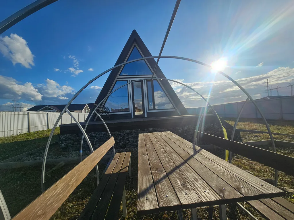 Дом a frame на природе