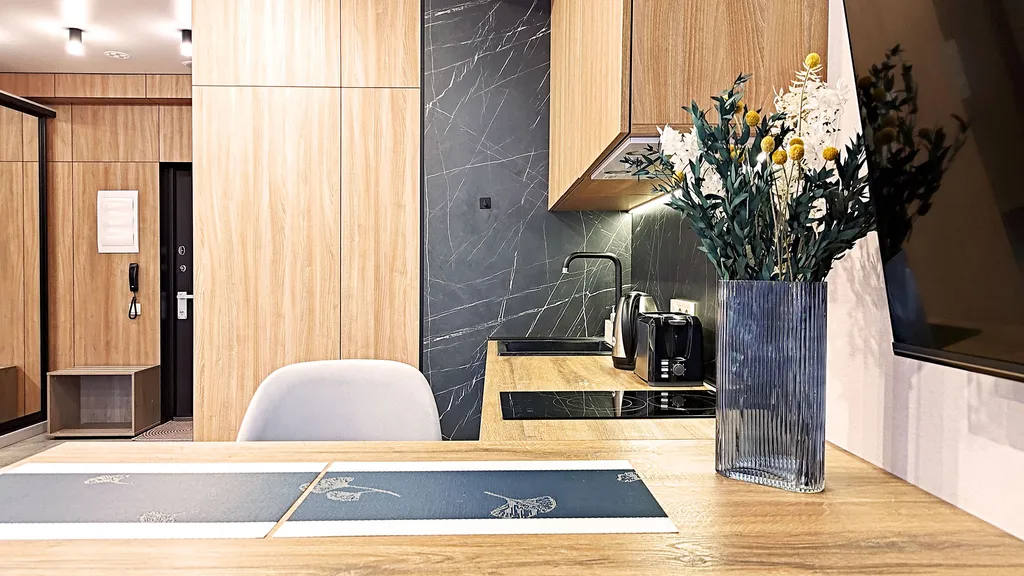 Студия с видом на горы + балкон/бассейн/сауна