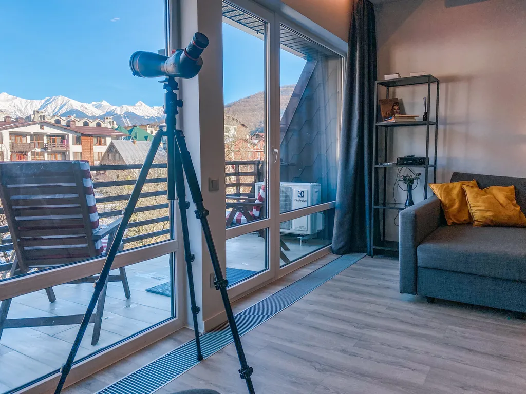 Апартаменты с террасой с панорамным видом на горы