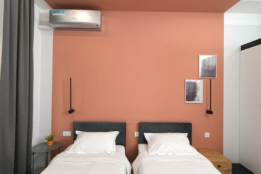 Студия с 2 раздельными кроватями и балконом