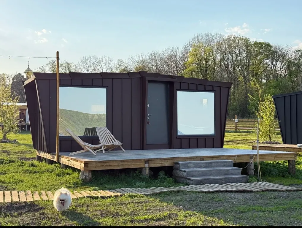 Дом 15m2 — панорамные окна, чан-купель, домашний кинотеатр