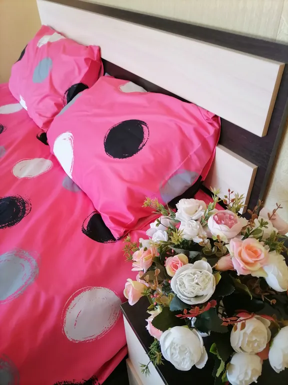 В самом центре города уютная двух комнатная квартира.