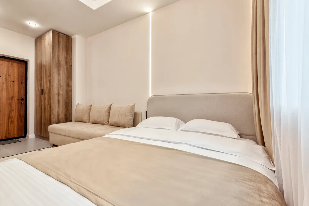 Элитная студия с панорамным видом из окна в самом центре столицы