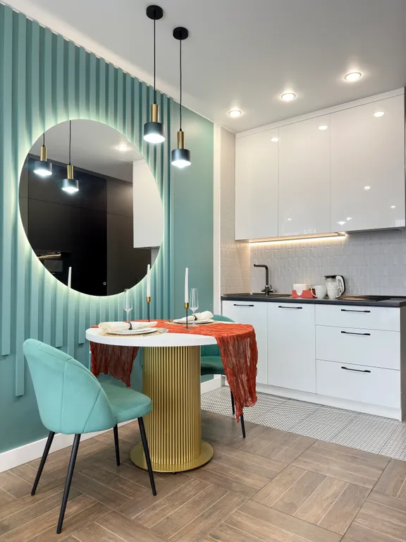 Квартира Квартира Дизайнерская студия для пары, вид на Москва-сити — Москва