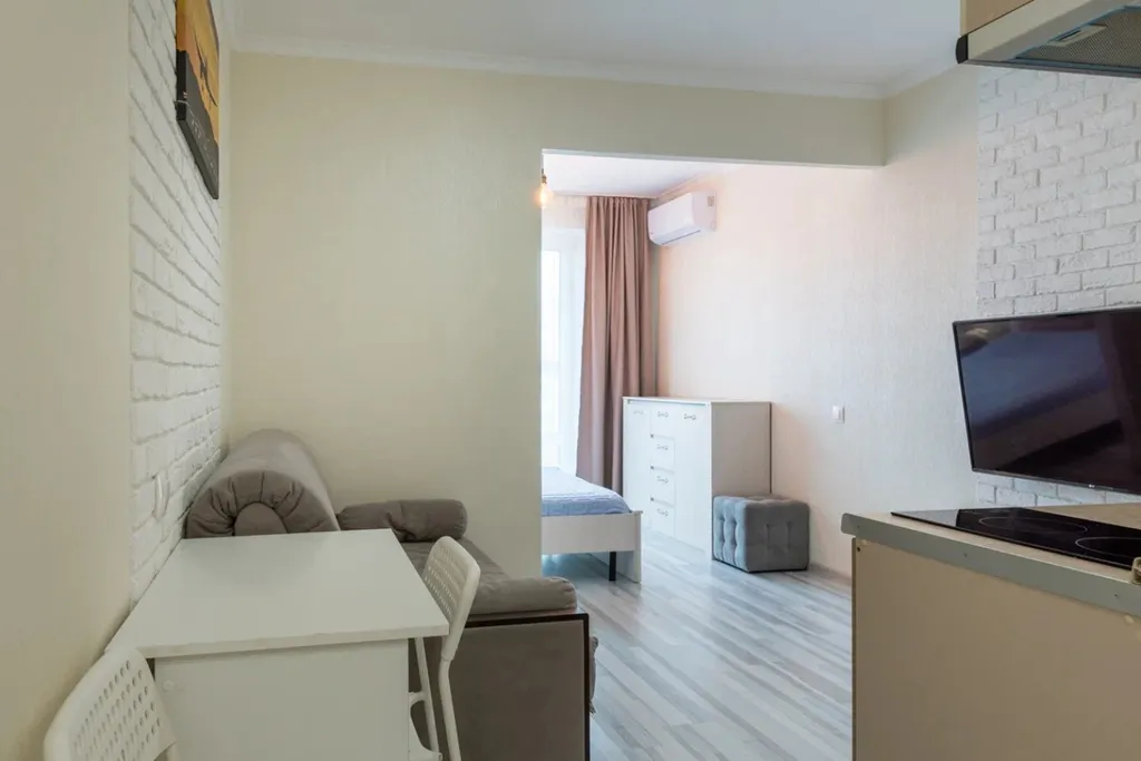 Apartment near Mega Khimki with a balcony