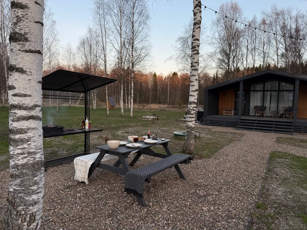 Дом у лесного озера с баней и чаном под Переславлем-Залесским