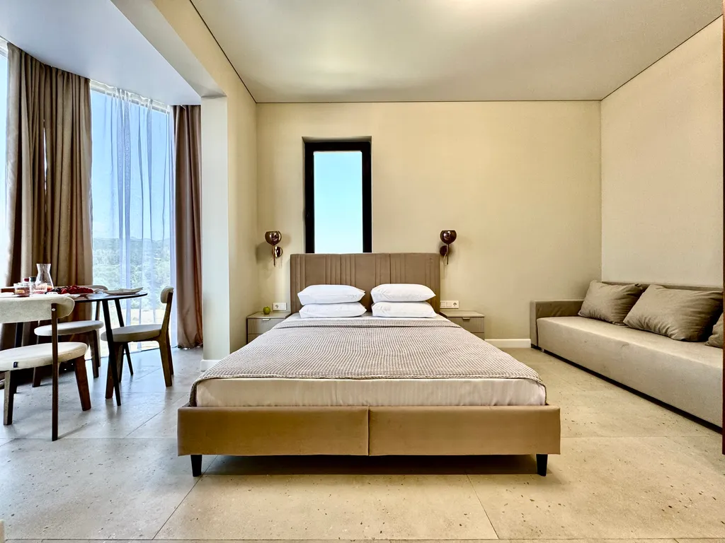 Квартира Квартира Делюкс с балконом и видом на море и горы — Лазаревское