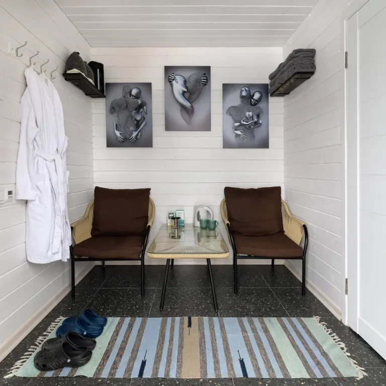 Дизайнерский загородный дом на Финском заливе с баней и купелью