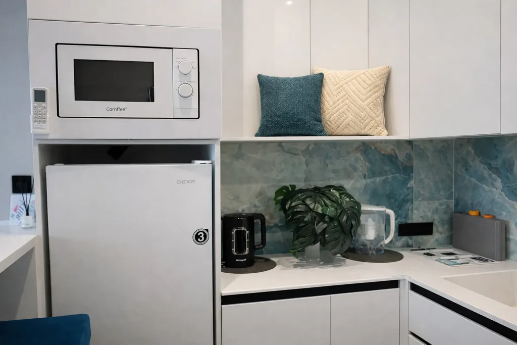 Дизайнерская студия с видом на горы