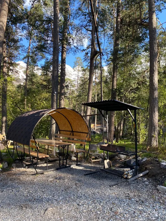 А-Frame домик с видом на гору Чегет