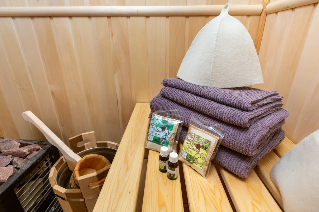 Семейный домик с финской сауной