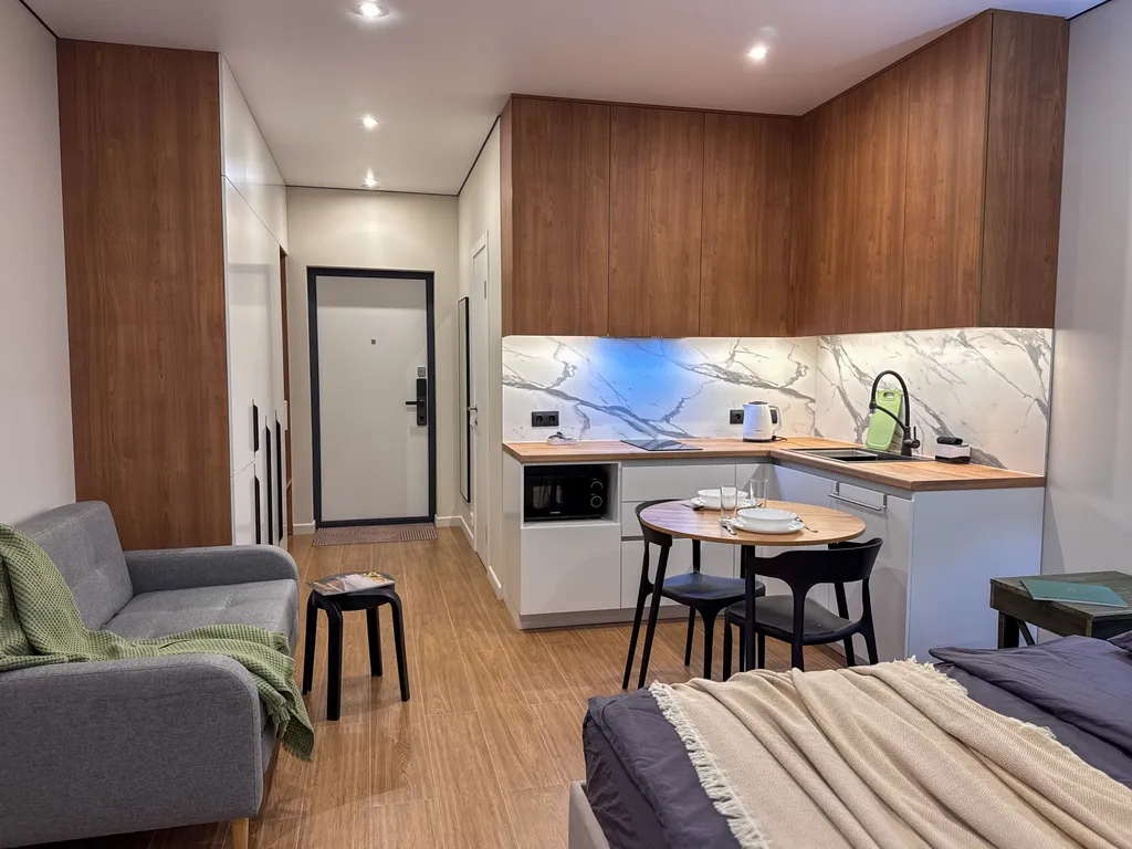 Квартира Квартира Оливия - стильная студия в ЖК Бизнес классе в 10 минутах от Аэропорта — Адлер