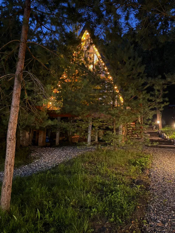 Уютный домик с купелью и баней в сосновом лесу