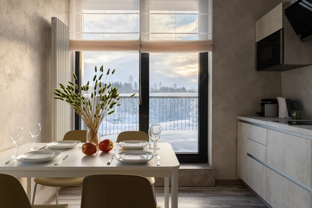 Охта Сьют 4 с большой террасой на 1 этаже, с видом на лес