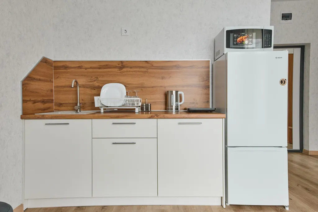 Панорамный двухместный апартамент комфорт с кухней и балконом