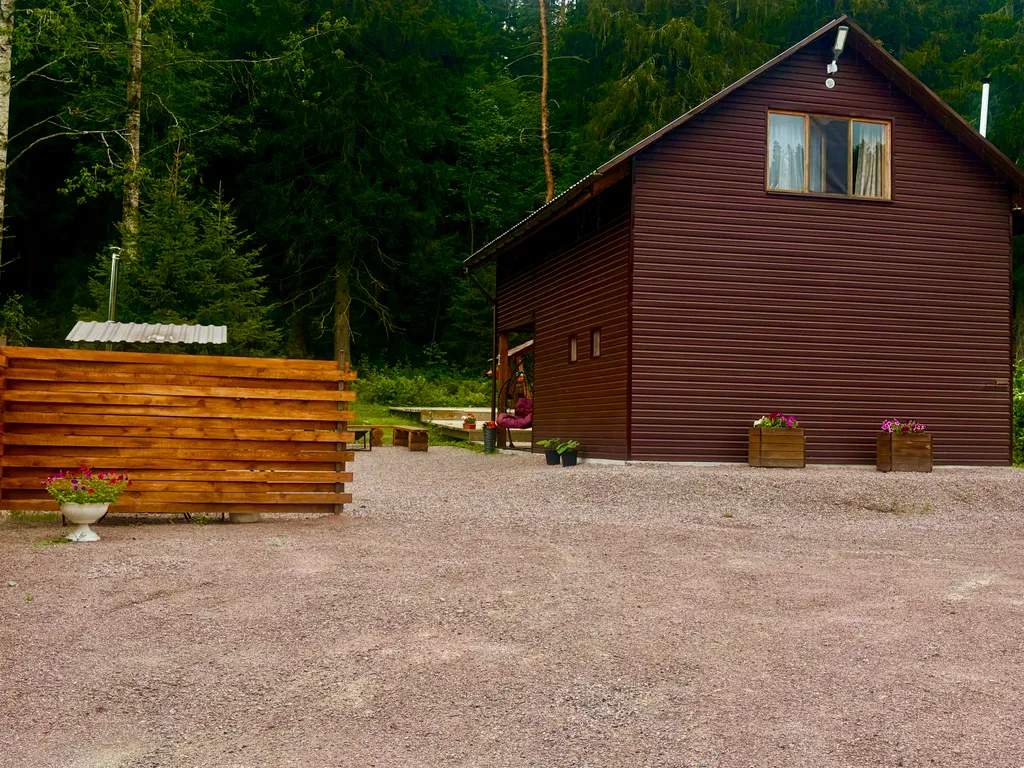 Дом с баней у леса