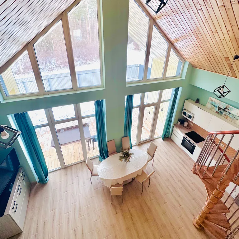 Дом Барнхаус Тихая сосна с баней и бассейном