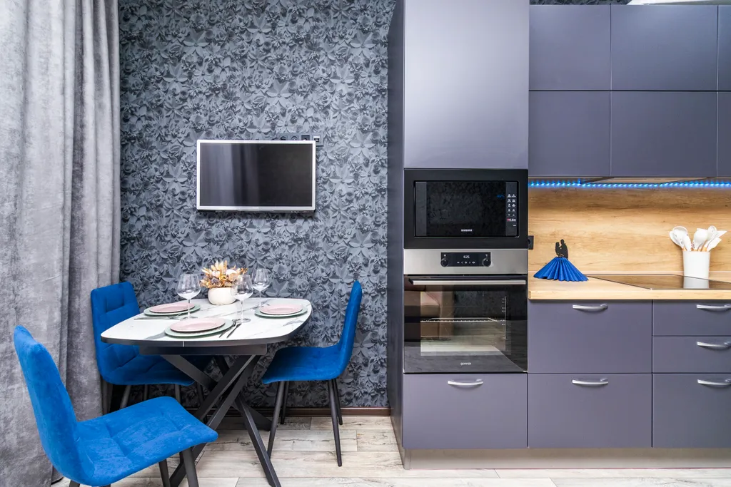 Просторная однокомнатная квартира с кухней гостиной