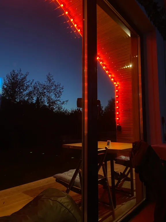 Дом в стиле Barn house в окружении леса