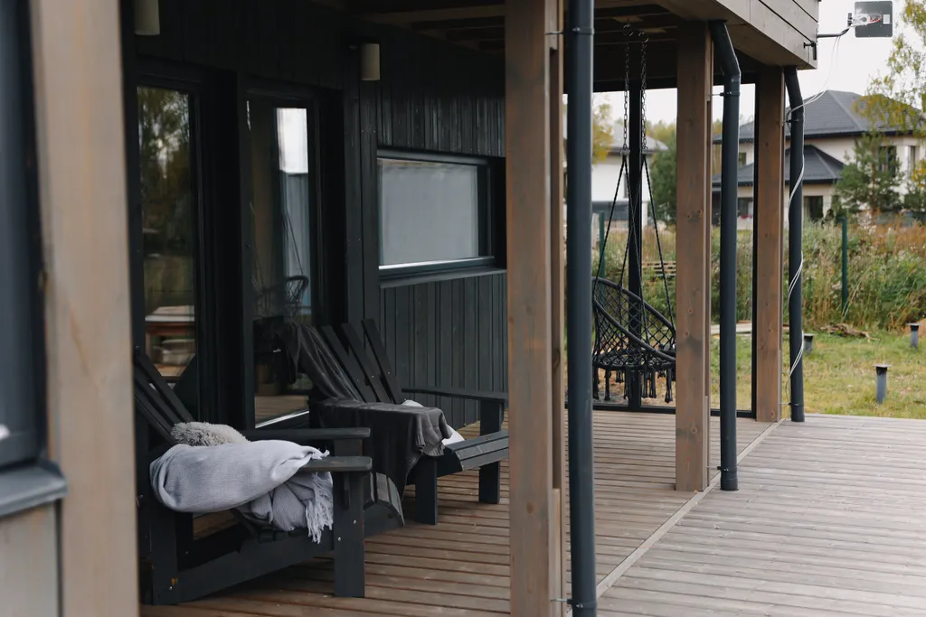 Дом с баней с видом на лес