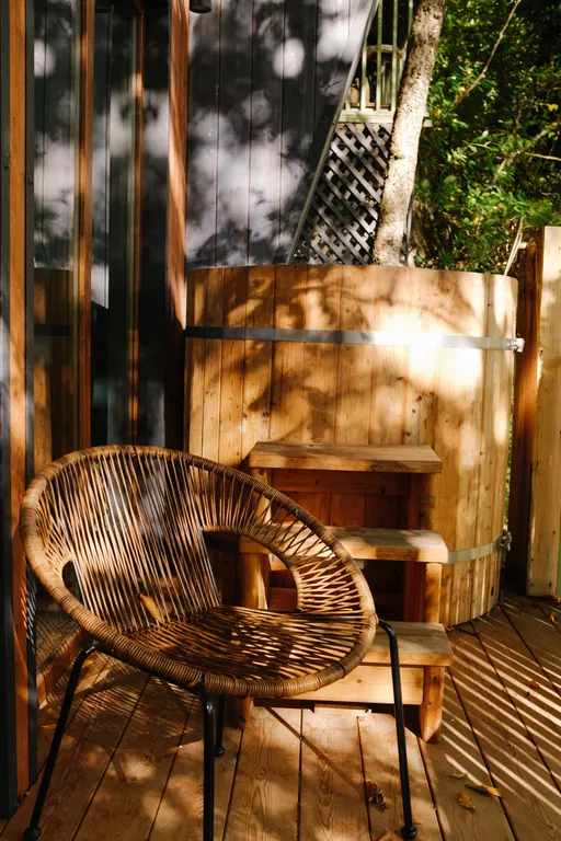 Лесное бунгало с купелью премиум