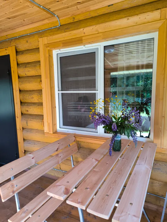 Новый бревенчатый дом в центре