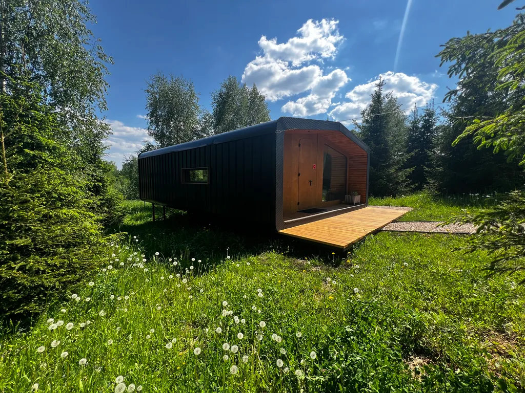 Коттедж Дизайнерский коттедж Бари с уличной купелью Фурако возле леса — Истра