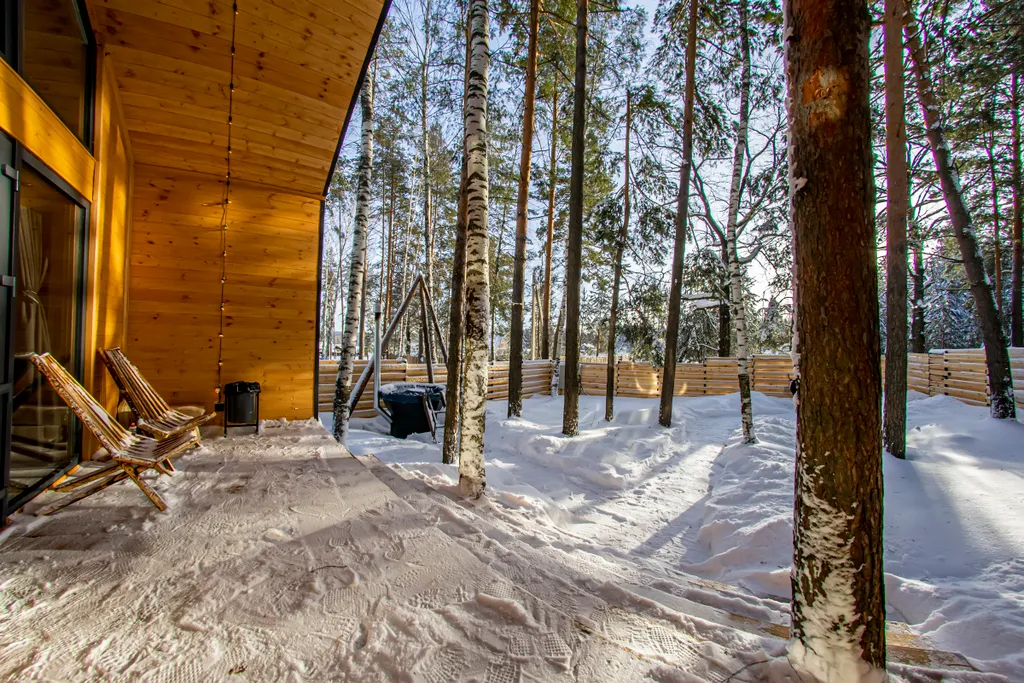 Дом с с чаном и сауной в сосновом лесу "Барн-хаус 2"