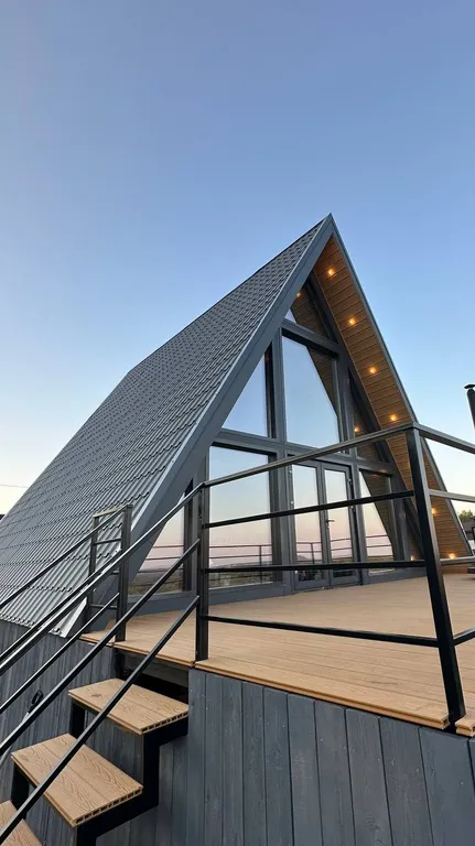 Стильный дом с панорамным видом и банным чаном