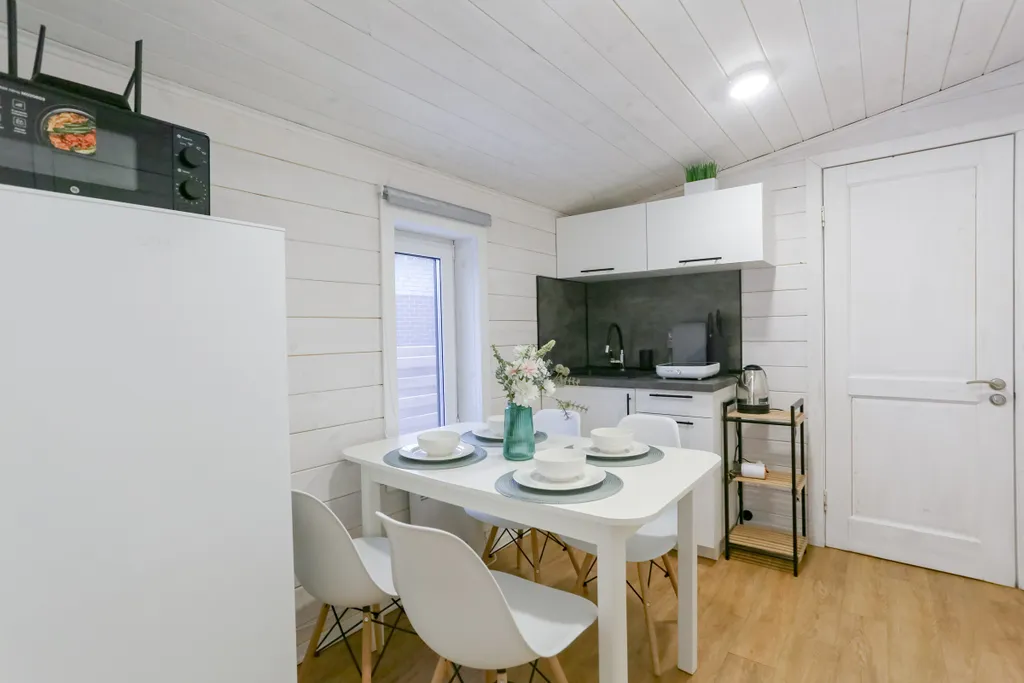 Скандинавский уютный домик с баней Око в черте города