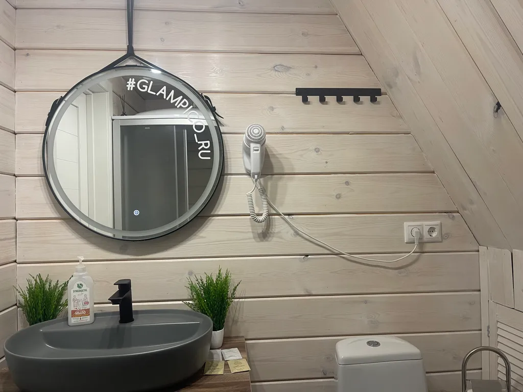 Коттедж Коттедж А-фрейм Клубничный с сибирским банным чаном и баней на дровах — Каблуково