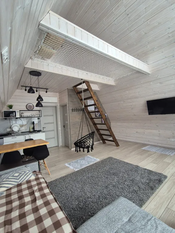 Коттедж Коттедж А-фрейм Жемчужный с сибирским банным чаном и баней на берегу озера — Каблуково