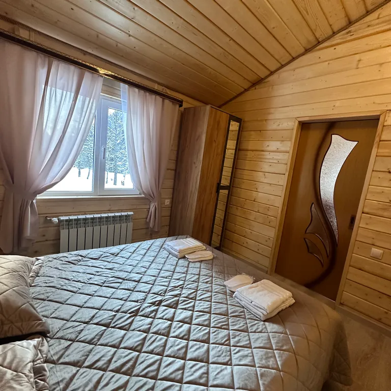 Домик в лесу с панорамными окнами