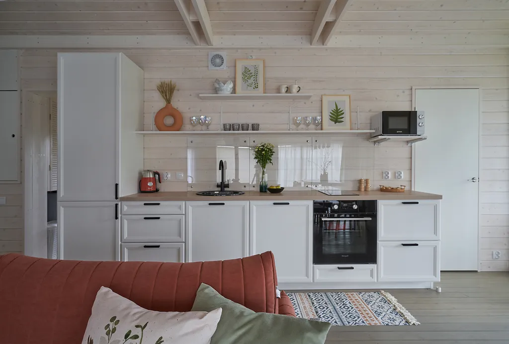 Коттедж Дом с панорамными окнами и печью для семейного отдыха, отдыха с детьми — Семеновское