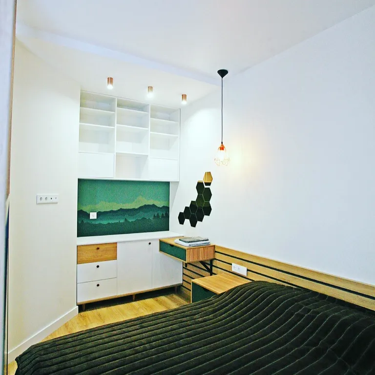 Студия у моря с видом на горы и парк