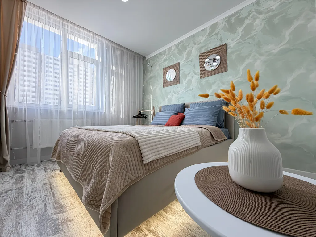 Зеленая квартира на Уральской в ЖК Дубки