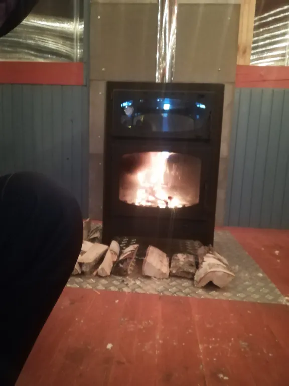 Барнхаус в лесу с розовой гостиной