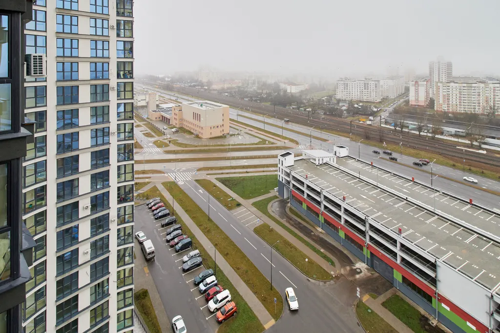 Студия с красивым видом на город