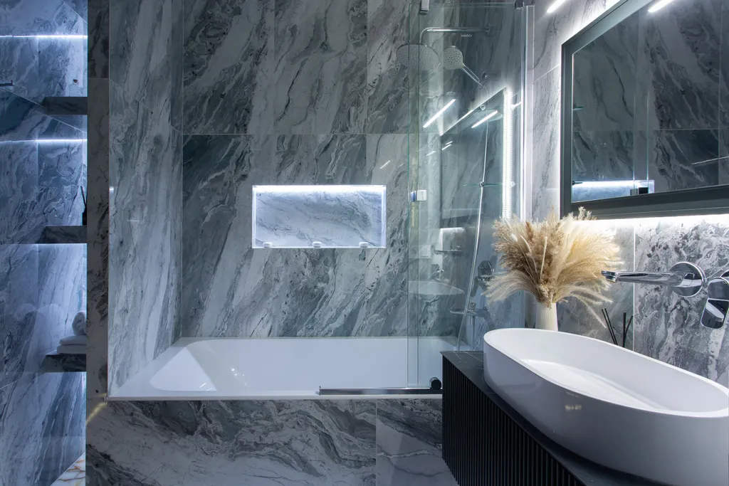 Редкий Пентхаус-формат на 64 этаже, оникс, подсветка, панорамные окна