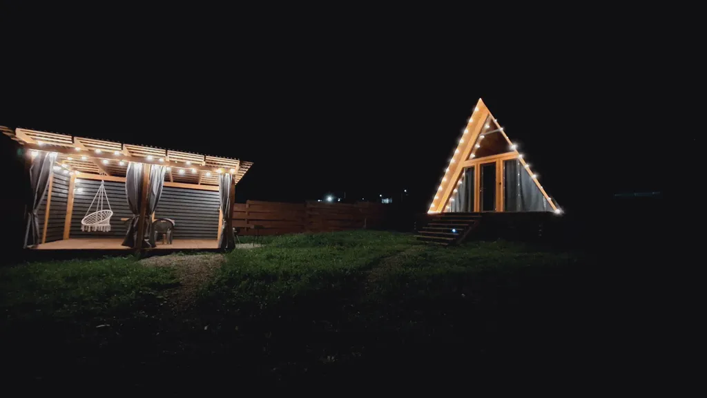 А-фрейм с видом на горы