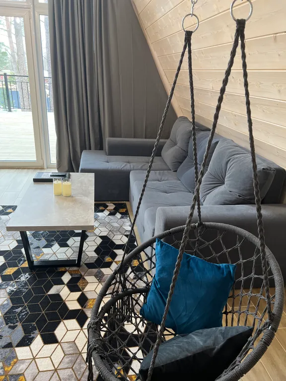 Коттедж Aframe на 4 персоны с купелью и баней на дровах