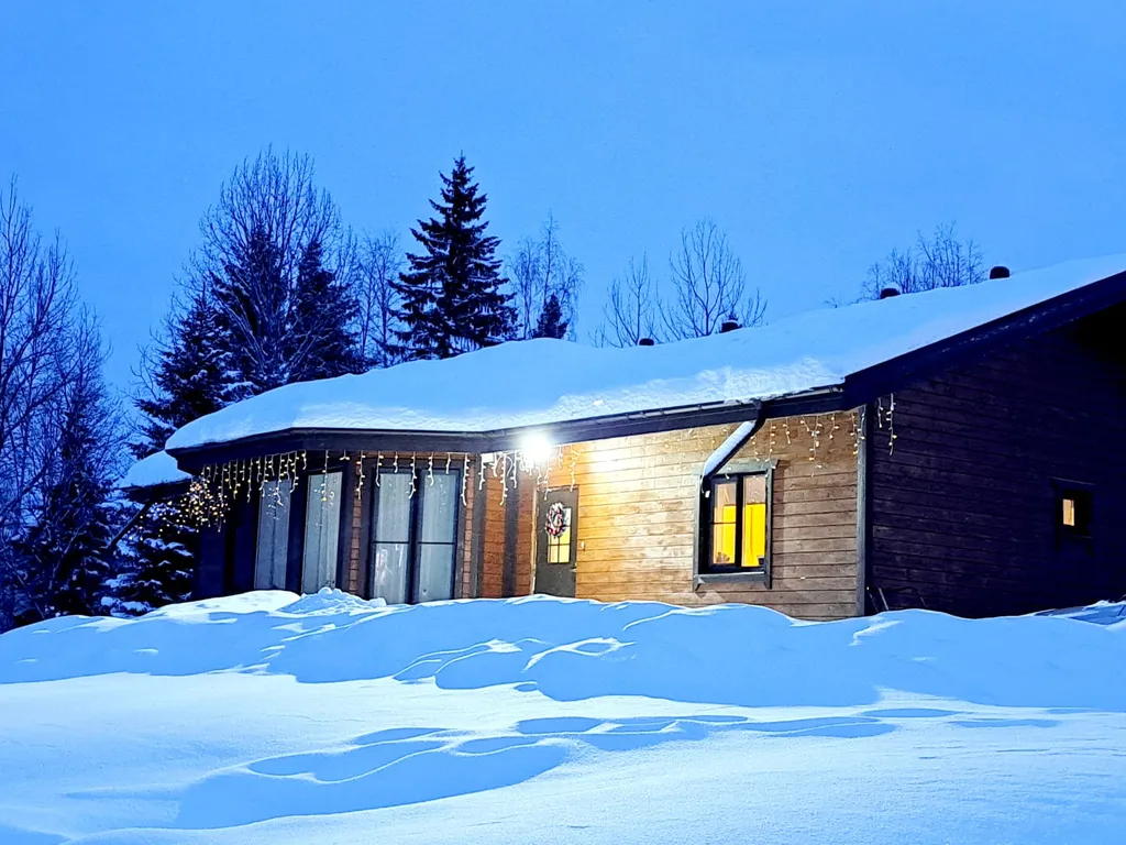 Уютный современный дом с сауной в тихом месте в окружении леса