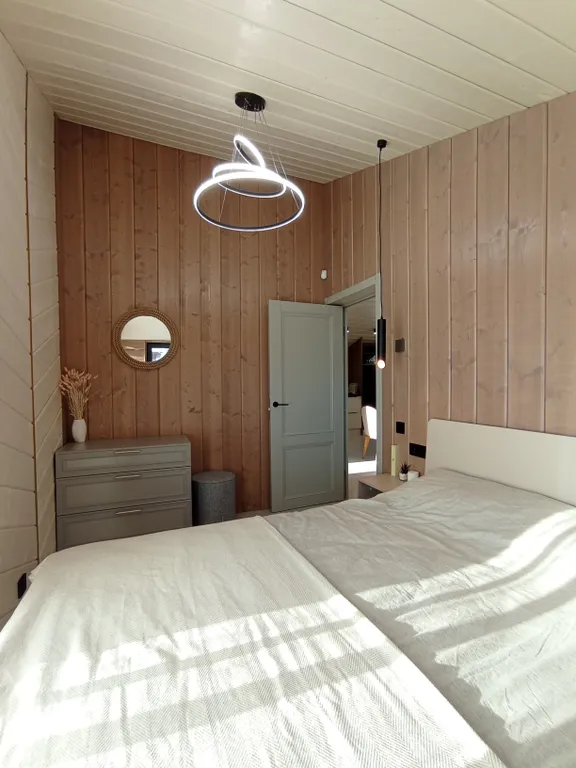 Панорамный дом с видом на лес и банным чаном